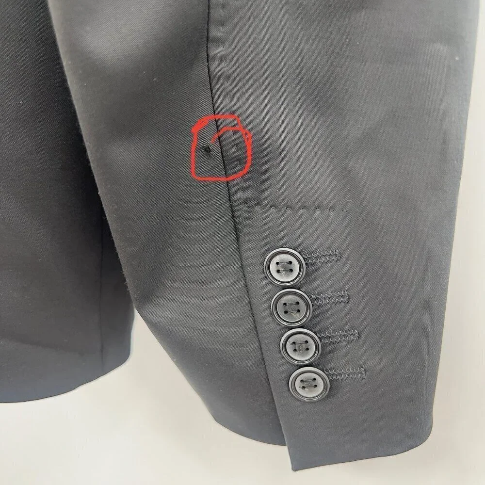 Zara Man Black Blazer Jacket – Size 38 USA / EUR 48 – Slim Fit